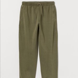 H&M women’s small high waisted olive green joggers